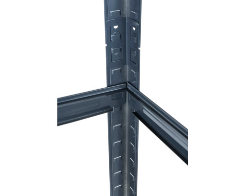 Vue détaillée d''une étagère de stockage en métal