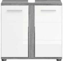Meuble sous-lavabo avec deux portes et poignées