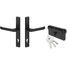 Set de garnitures de porte avec jeu de béquilles, cylindre et clés