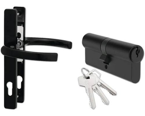 Ensemble de ferrures de porte avec poignée de porte, cylindre et clés