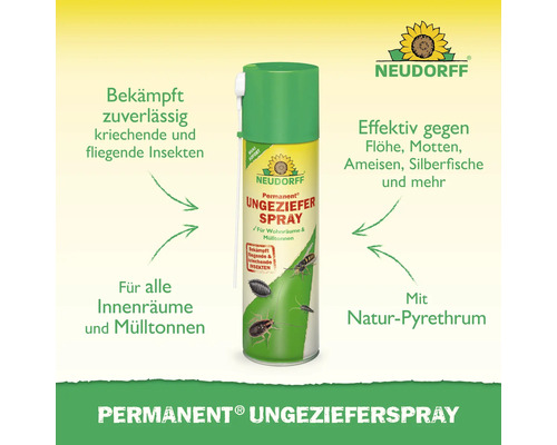 Neudorff Permanent Ungezieferspray zur Bekämpfung von kriechenden und fliegenden Insekten