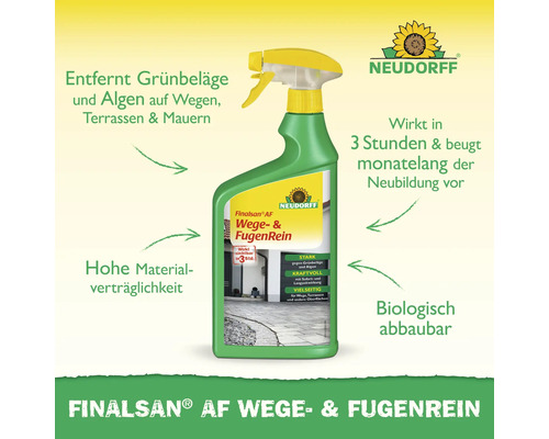 Finalsan AF Wege- und Fugenreiniger mit Sprühkopf zur Entfernung von Grünbelägen und Algen