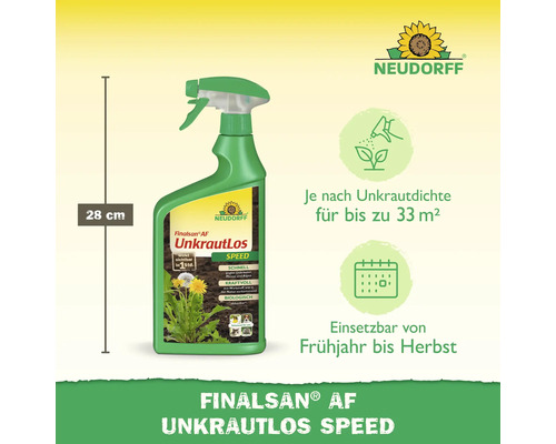 Finalsan AF UnkrautLos Speed Unkrautvernichter in grüner Sprühflasche, 28 cm hoch