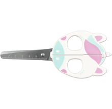 Ciseaux pour enfants avec échelle de mesure et motif animalier