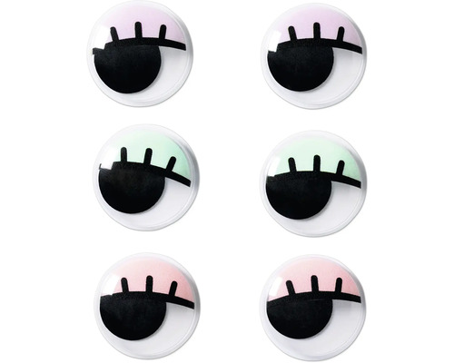 Six éponges à maquillage avec motif d''œil