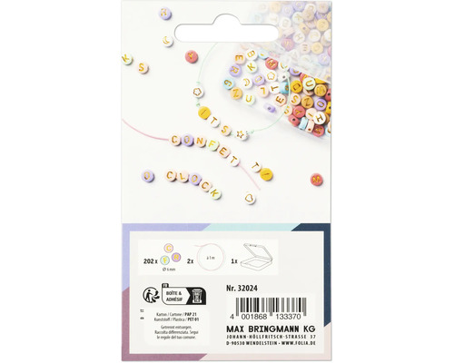 Ensemble de perles alphabet avec emballage