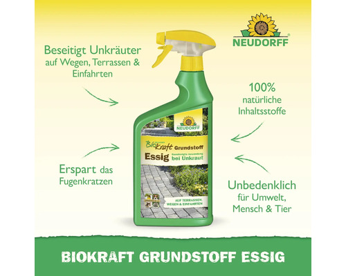 Neudorff BioKraft Grundstoff Essig Unkrautmittel in der Sprühflasche
