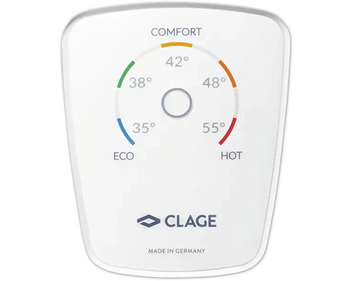 Clage Temperaturregler mit Anzeige für Eco, Komfort und Heiss