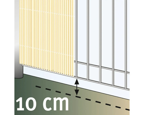 Illustration d''une clôture avec un espace de 10 centimètres par rapport au sol