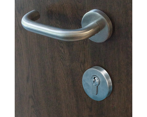 Türbeschlag mit Türklinke und Schließzylinder