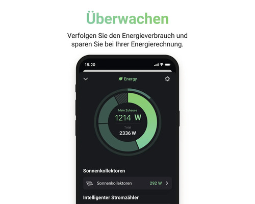 Écran de smartphone affichant la consommation d''énergie