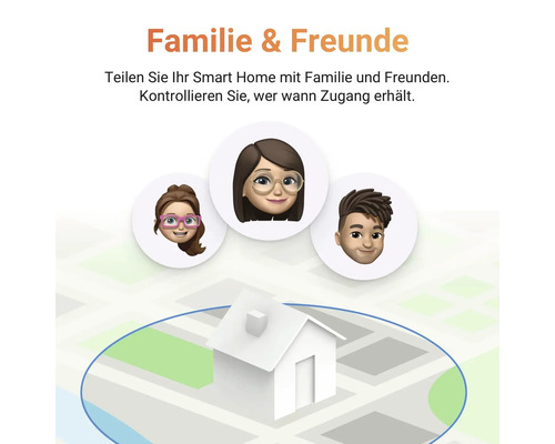 Partagez votre maison intelligente avec votre famille et vos amis. Contrôlez les accès.
