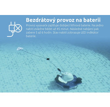 Robot de piscine sans fil à batterie dans la piscine