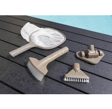 Kit de nettoyage de piscine avec épuisette, brosse et embout d''aspirateur pour l''entretien de la piscine