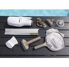 Kit de nettoyage de piscine Marimex avec aspirateur de piscine, manche, brosses et épuisette