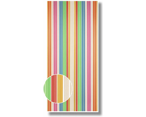 Mehrfarbiger Lamellenvorhang mit Streifenmuster