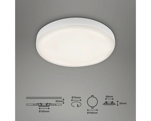 Plafonnier LED blanc avec dimensions