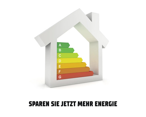 Symbole de maison avec étiquette d''efficacité énergétique de A à G