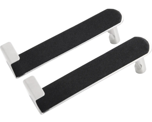 Deux chausse-pieds en plastique et textile