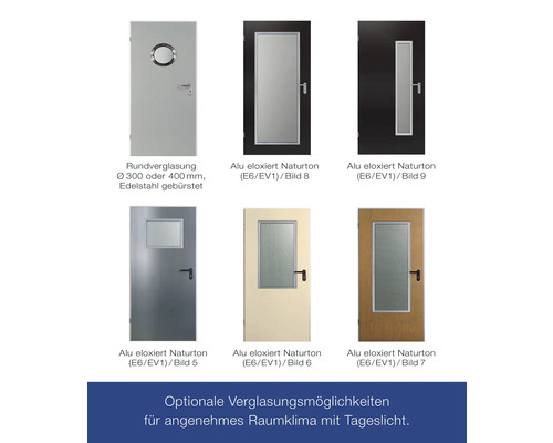 Verschiedene Innentüren mit optionalen Verglasungen für angenehmes Raumklima