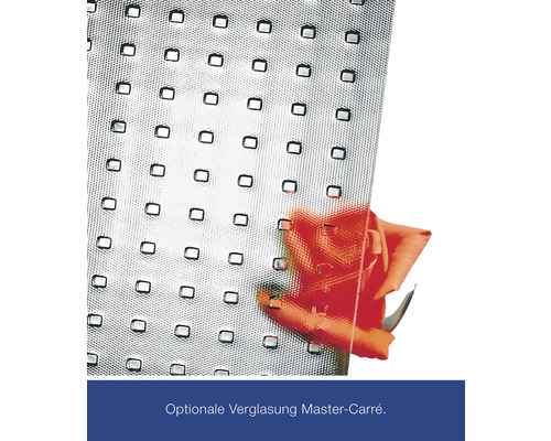 Master-Carré Strukturglas mit quadratischem Muster