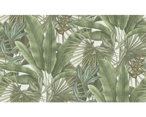 Tapete mit tropischem Blätterdesign