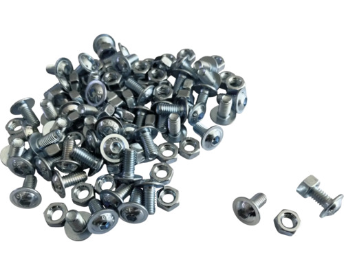 Haufen Schrauben und Muttern