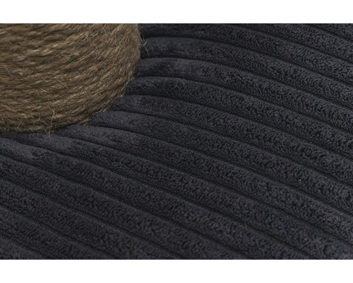 Gros plan d''un tissu en velours côtelé et de fil de jute
