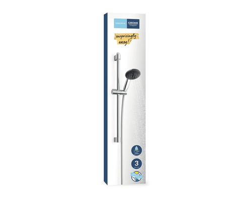 Grohe Duschstangenset mit Handbrause und Wassersparfunktion