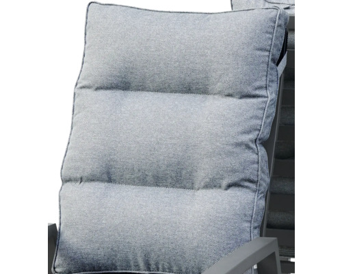 Graues Kissen für Gartenmöbel mit gestepptem Design