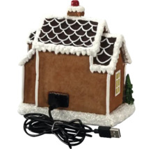 Maison en pain d''épices décorative avec câble USB pour éclairage de Noël