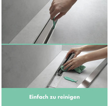 Fertigset Duschrinne hansgrohe RainDrain Match 955 mm edelstahl gebürstet 56041800 ohne Installationsset und den uBox Grundkörper