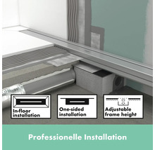 Fertigset Duschrinne hansgrohe RainDrain Match 955 mm edelstahl gebürstet 56041800 ohne Installationsset und den uBox Grundkörper