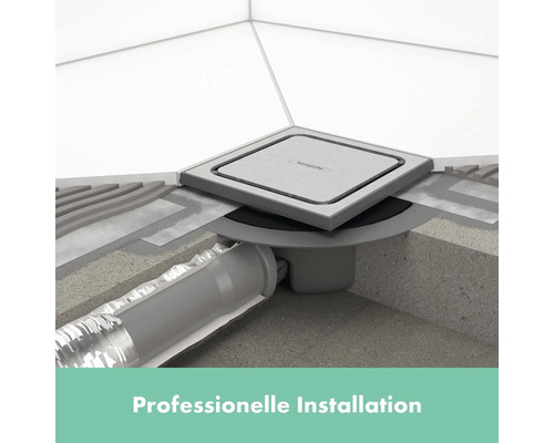 Professionelle Installation einer Duschrinne im Badezimmer