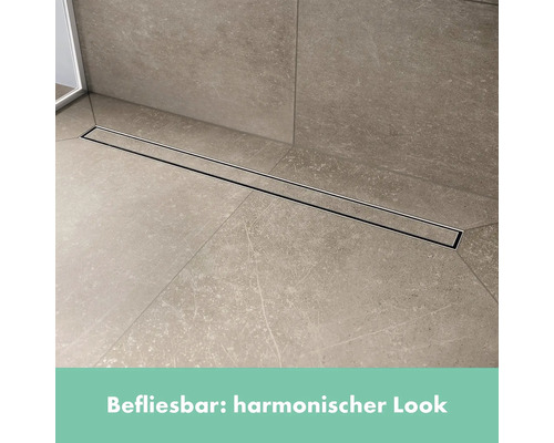Geflieste Duschrinne im Badezimmer