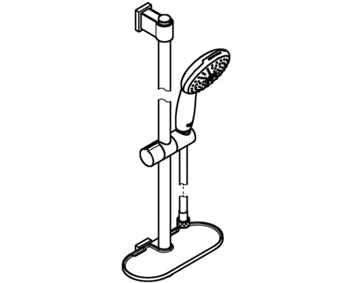 Duschset mit Handbrause und Brausestange