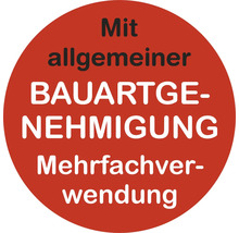 Symbol für allgemeine Bauartgenehmigung mit Mehrfachverwendung