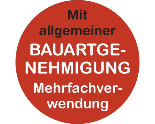 Symbol mit allgemeiner Bauartgenehmigung und Mehrfachverwendung