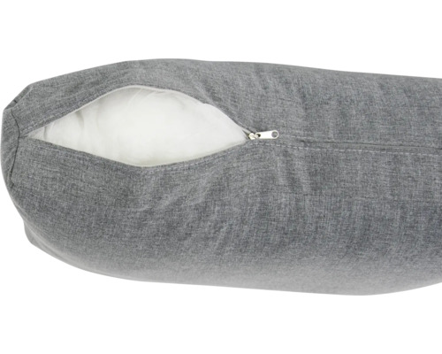 Coussin pour chien gris avec fermeture éclair et rembourrage