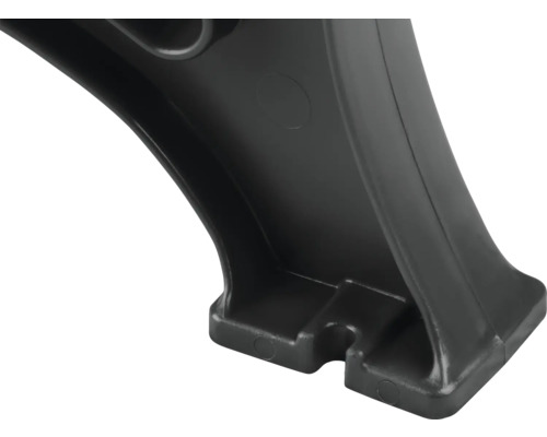 Vue détaillée d''un pied en plastique noir