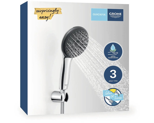 Grohe Handbrause mit drei Strahlarten und Wassersparfunktion im Karton