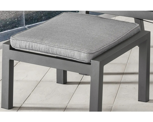 Tabouret de jardin avec coussin gris