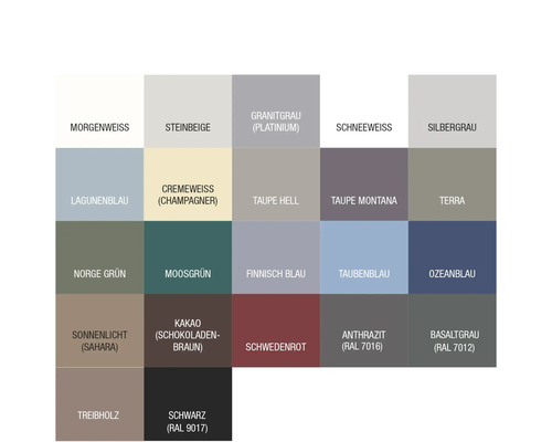 Palette d''échantillons de couleurs avec différentes nuances.