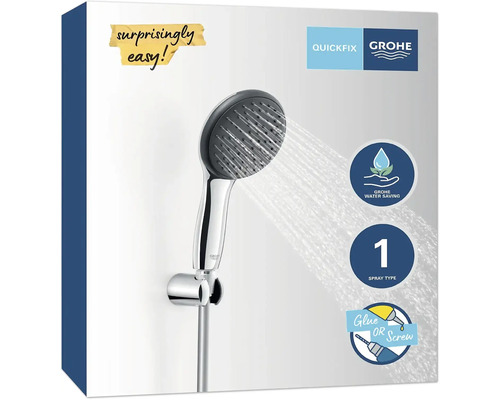 Grohe Handbrause mit Wassersparfunktion und einer Strahlart