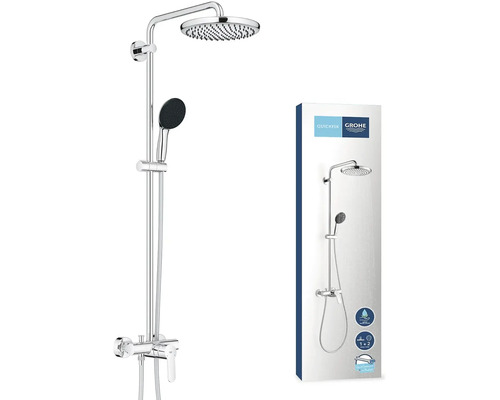 Brauseset mit Kopfbrause und Handbrause im Lieferkarton