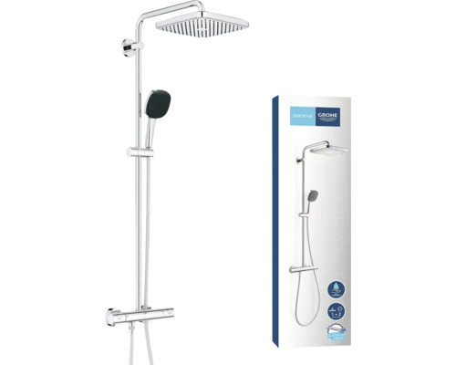 Système de douche avec douchette de tête et douchette à main