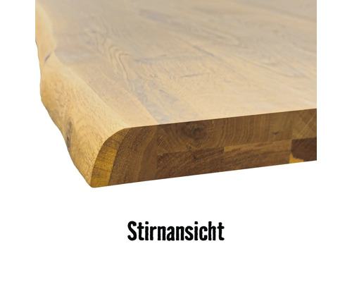 Extrémité d''un plateau de table en bois