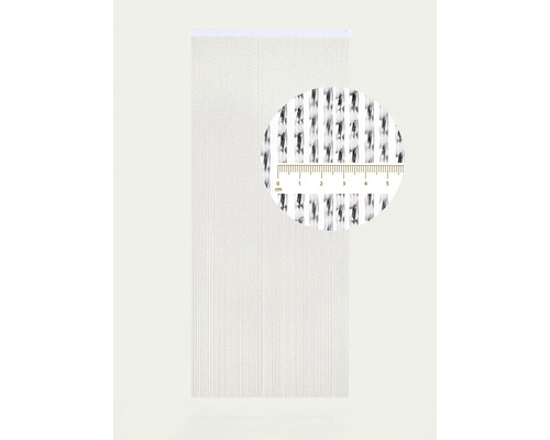 Rideau de fils avec motif et vue détaillée