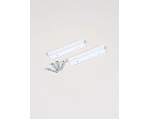 Deux barres de suspension blanches avec vis