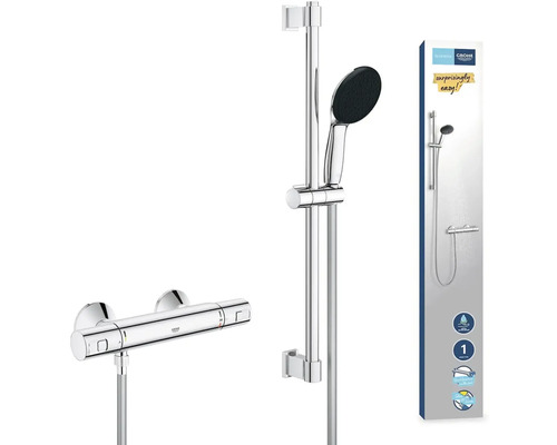 Grohe Euphoria Brausegarnitur mit Thermostatarmatur und Verpackung